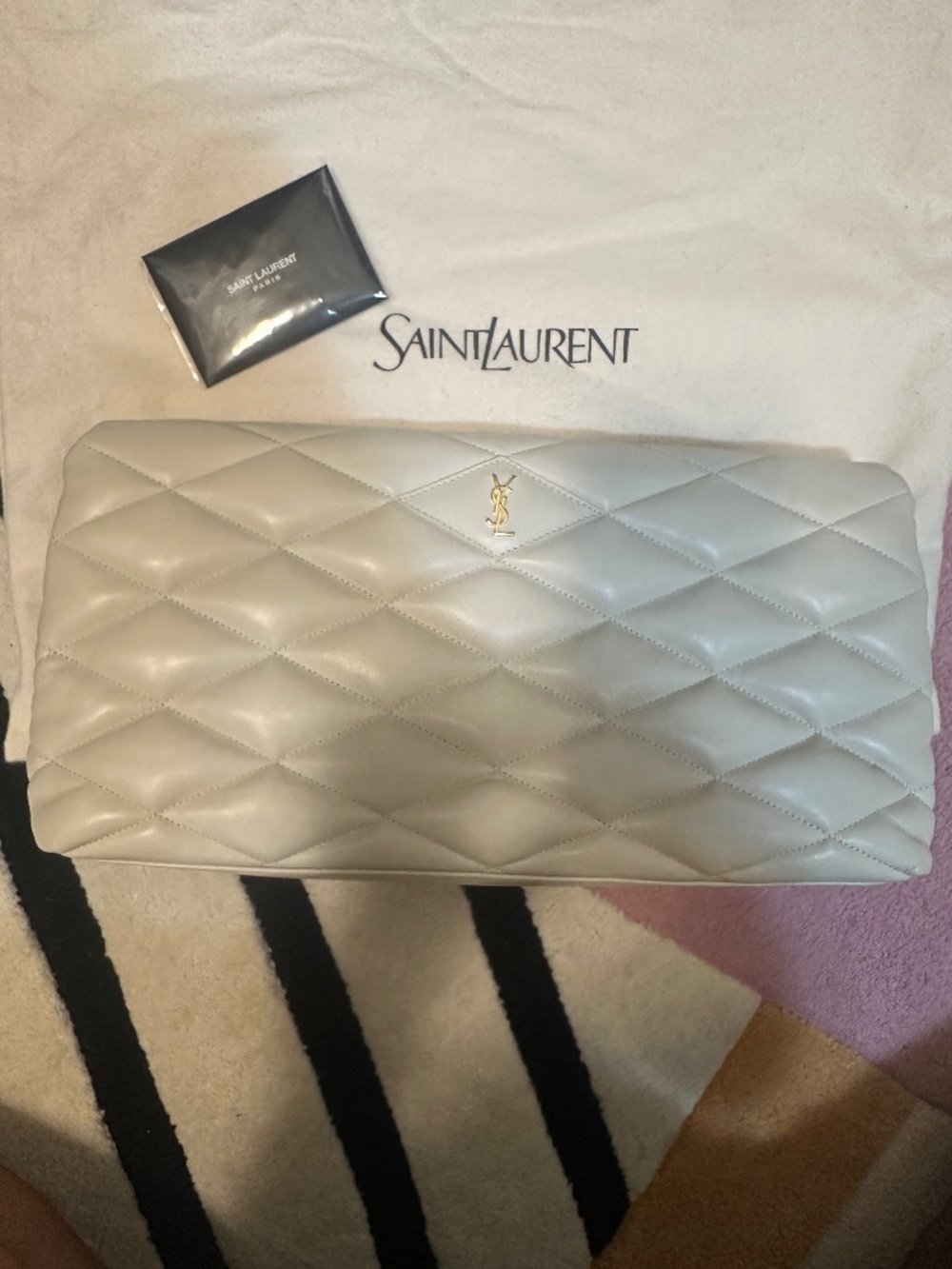Saint Laurent Sade Puffer Envelope Large Clutch